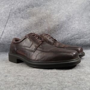 Ecco Shoes Mens 45 Oxford Derby Helsinki Leather Classic Comfort Business Brown